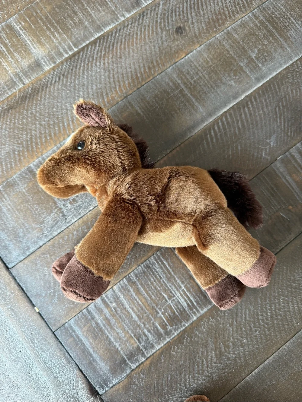 Aurora Brown Horse Stuffed Animal with White Forehead Patch approx 7”